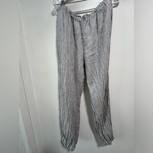 HM striped pants linen